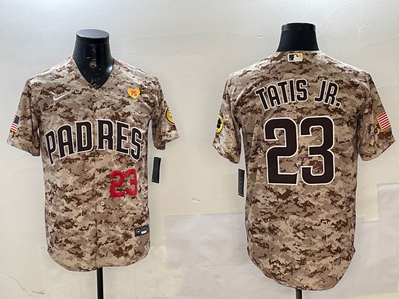Men San Diego Padres #23 Tatis jr Camo Game 2025 Nike MLB Jersey style 4->san diego padres->MLB Jersey
